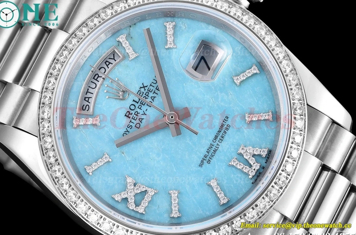 DayDate SS A2836 Turquoise RAF Dial 36mm SS Pres Dia 0520